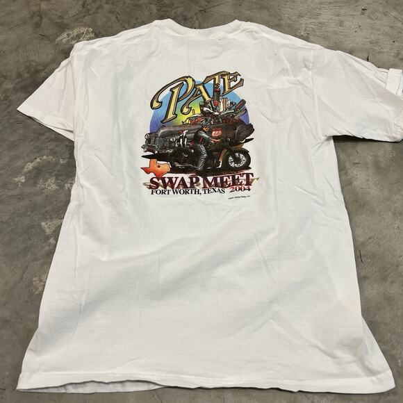 COPY - Vintage 2004 Pate Swap Meet Texas Graphic T-shirt Size Large White Fort … - Picture 1 of 6
